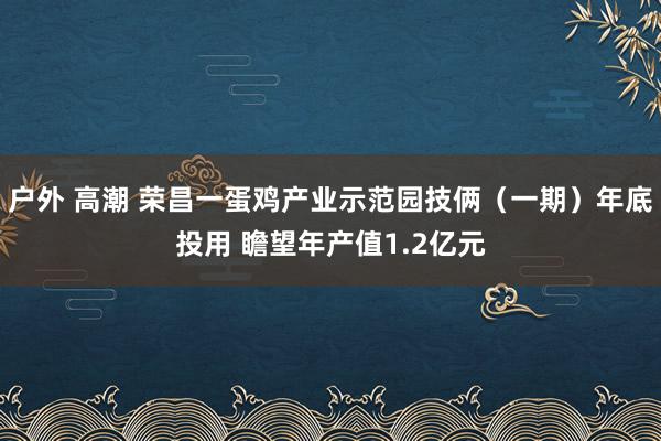 户外 高潮 荣昌一蛋鸡产业示范园技俩（一期）年底投用 瞻望年产值1.2亿元