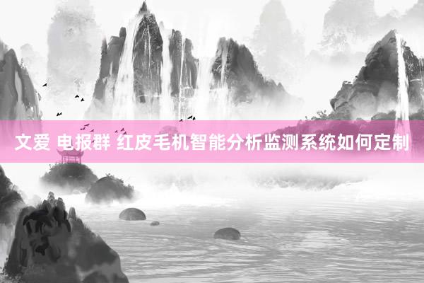 文爱 电报群 红皮毛机智能分析监测系统如何定制