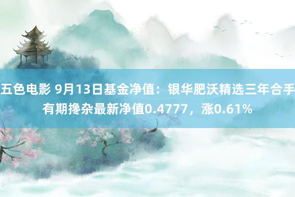 五色电影 9月13日基金净值：银华肥沃精选三年合手有期搀杂最新净值0.4777，涨0.61%