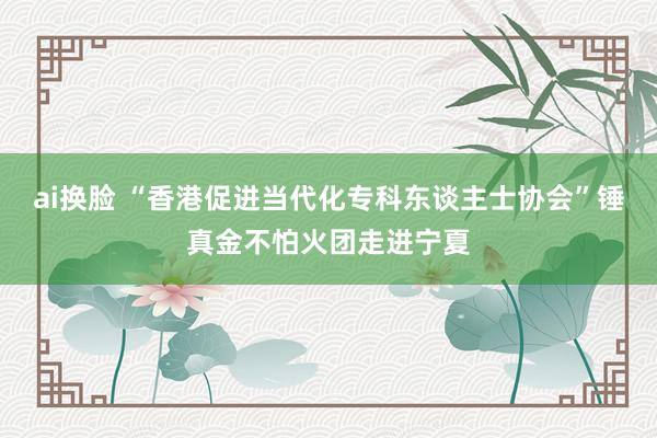 ai换脸 “香港促进当代化专科东谈主士协会”锤真金不怕火团走进宁夏