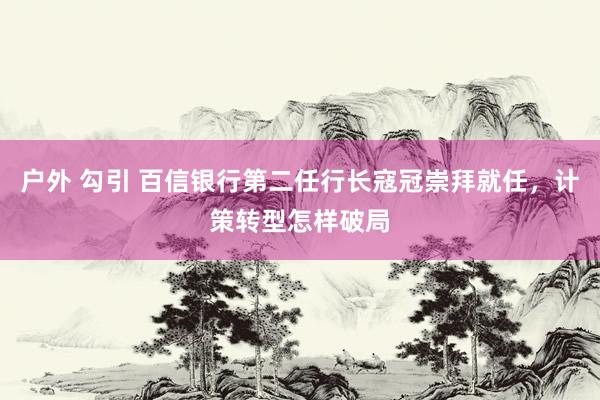 户外 勾引 百信银行第二任行长寇冠崇拜就任，计策转型怎样破局