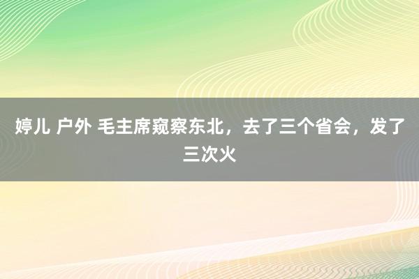 婷儿 户外 毛主席窥察东北，去了三个省会，发了三次火