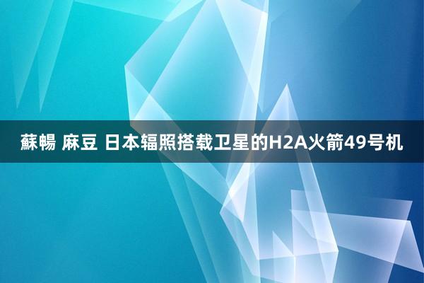 蘇暢 麻豆 日本辐照搭载卫星的H2A火箭49号机