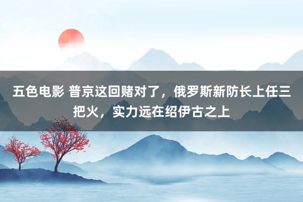 五色电影 普京这回赌对了，俄罗斯新防长上任三把火，实力远在绍伊古之上