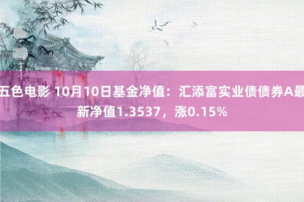 五色电影 10月10日基金净值：汇添富实业债债券A最新净值1.3537，涨0.15%