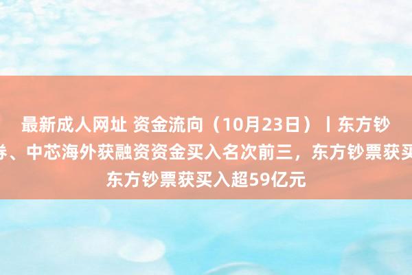 最新成人网址 资金流向（10月23日）丨东方钞票、天风证券、中芯海外获融资资金买入名次前三，东方钞票获买入超59亿元