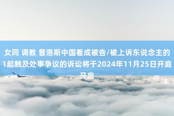 女同 调教 普洛斯中国看成被告/被上诉东说念主的1起触及处事争议的诉讼将于2024年11月25日开庭