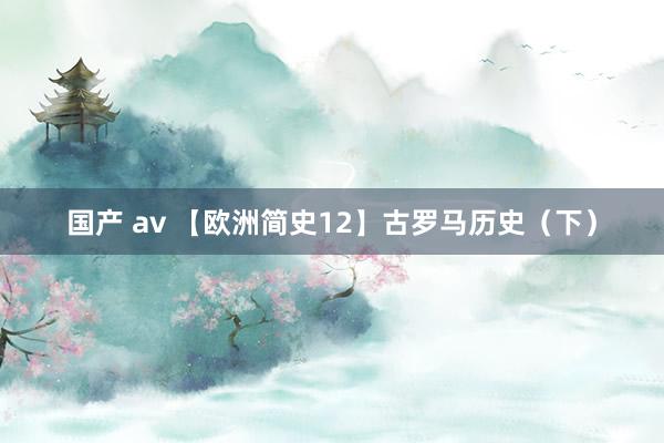 国产 av 【欧洲简史12】古罗马历史（下）