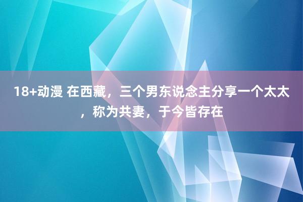 18+动漫 在西藏，三个男东说念主分享一个太太，称为共妻，于今皆存在