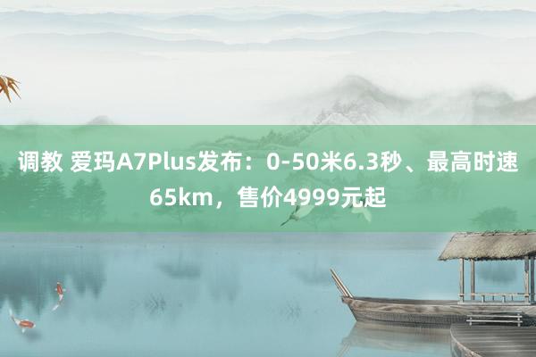 调教 爱玛A7Plus发布：0-50米6.3秒、最高时速65km，售价4999元起