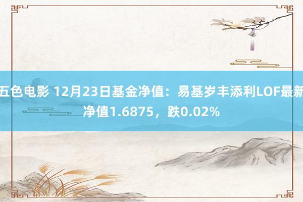 五色电影 12月23日基金净值：易基岁丰添利LOF最新净值1.6875，跌0.02%